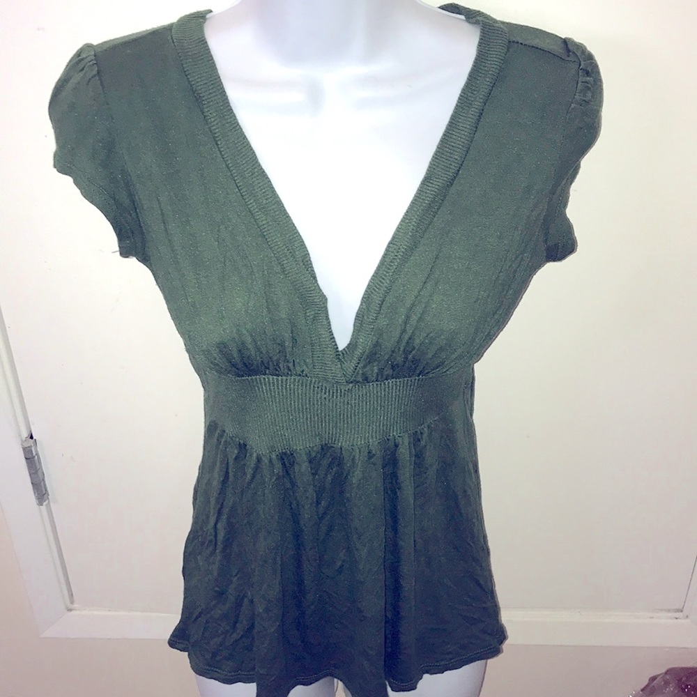 Vintage baby doll soft y2k short puff sleeve top size M